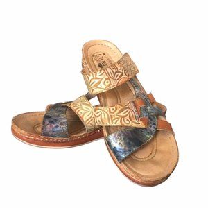 Spring Step L'Artiste Caiman Slide Sandal, Womans Size US 9.5 EU 40